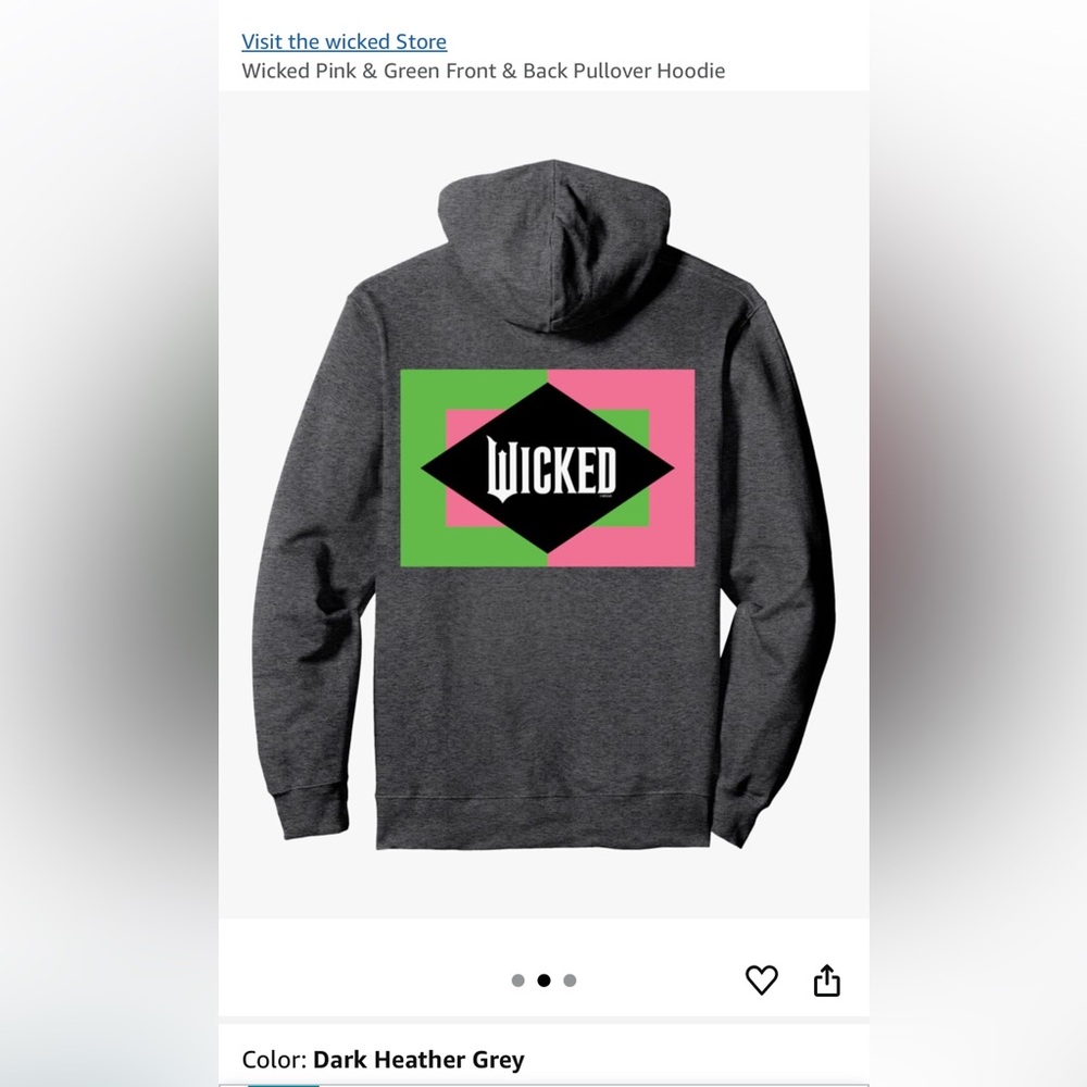 Wicked Movie Hooded Sweatshirt, Size XL, New